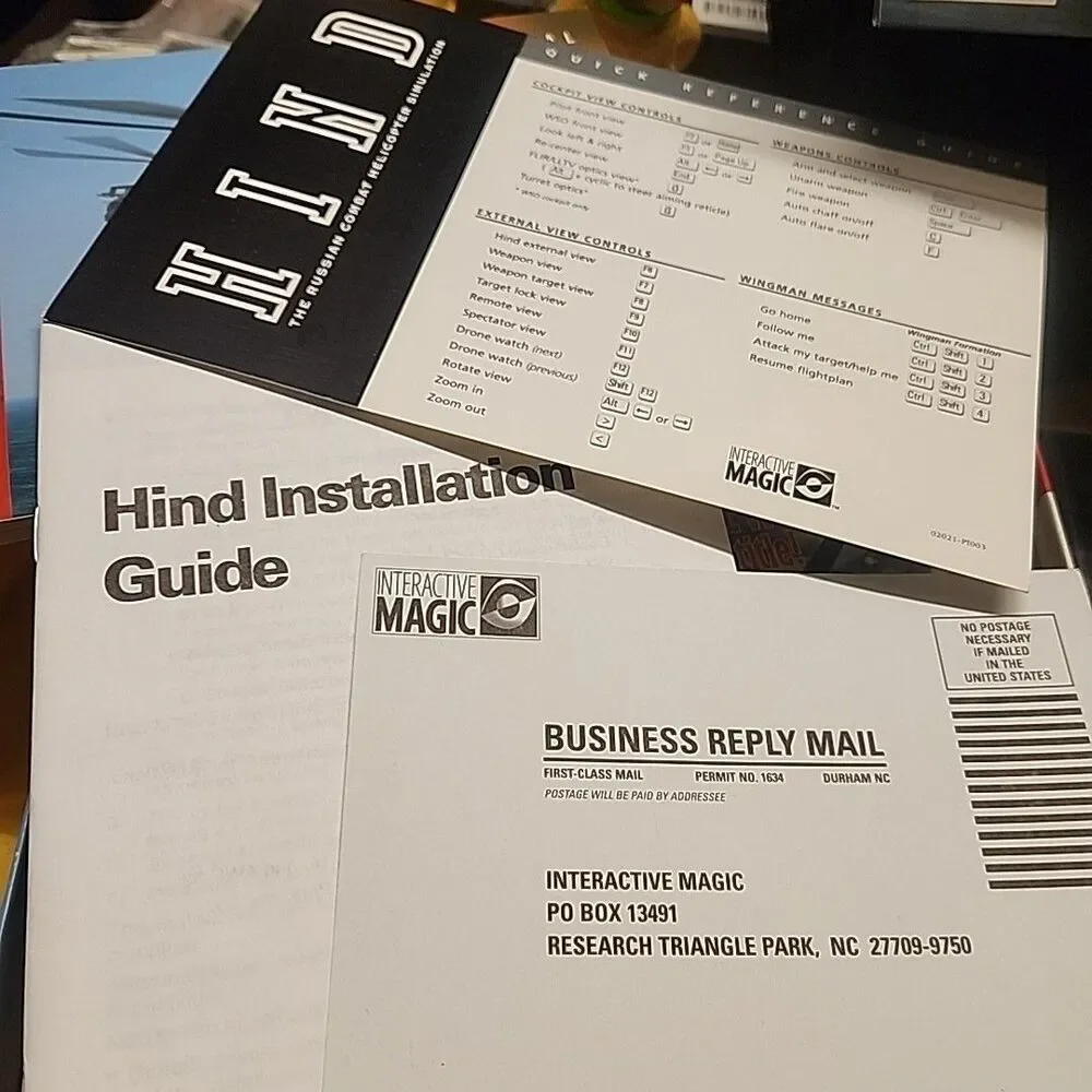 Hind: The Russian Combat Helicopter Simulation (PC, 1996) CIB BIG BOX PAPERWORK